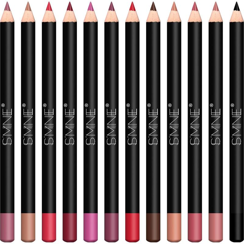 Matte Lip Liner Set - 12 High Pigmented Longwear Soft Pencils - Ultra Fine, Smooth & Natural (Set 1)