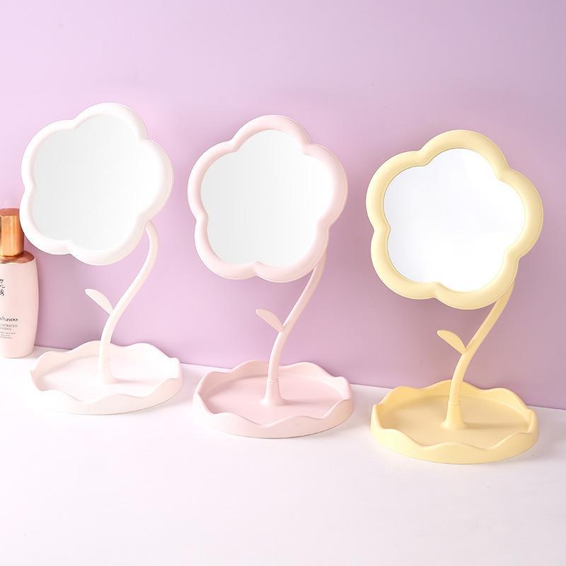 Desktop Makeup Mirror, Creative Flower Shaped Makeup Mirror, Detachable Hanging Jewelry Mirror, Makeup Tools for Women, Christmas Gift