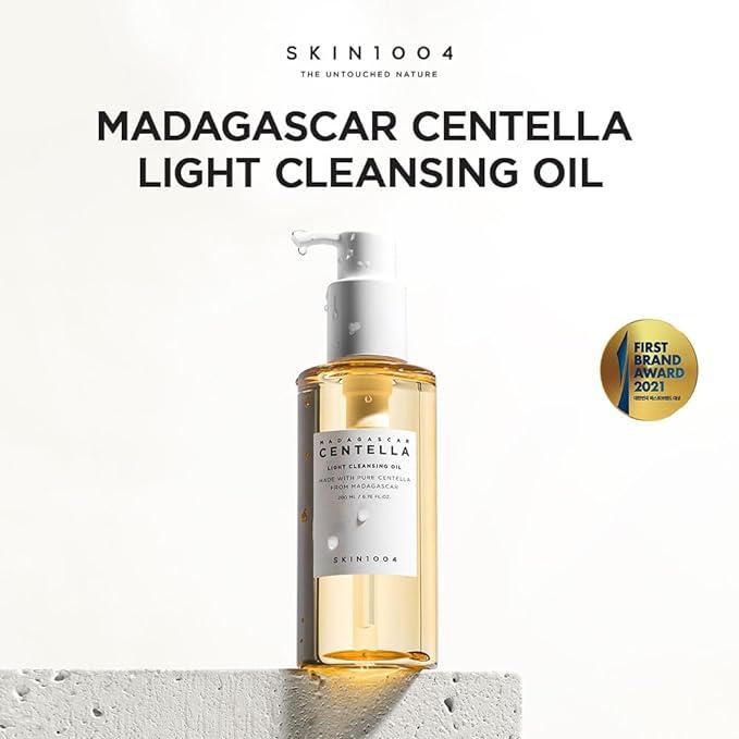 SKIN1004 Double Cleansing Set - Official Product Madagascar Centella Light Cleansing Oil (6.76 fl oz) + Centella Ampoule Foam (4.22 fl oz)