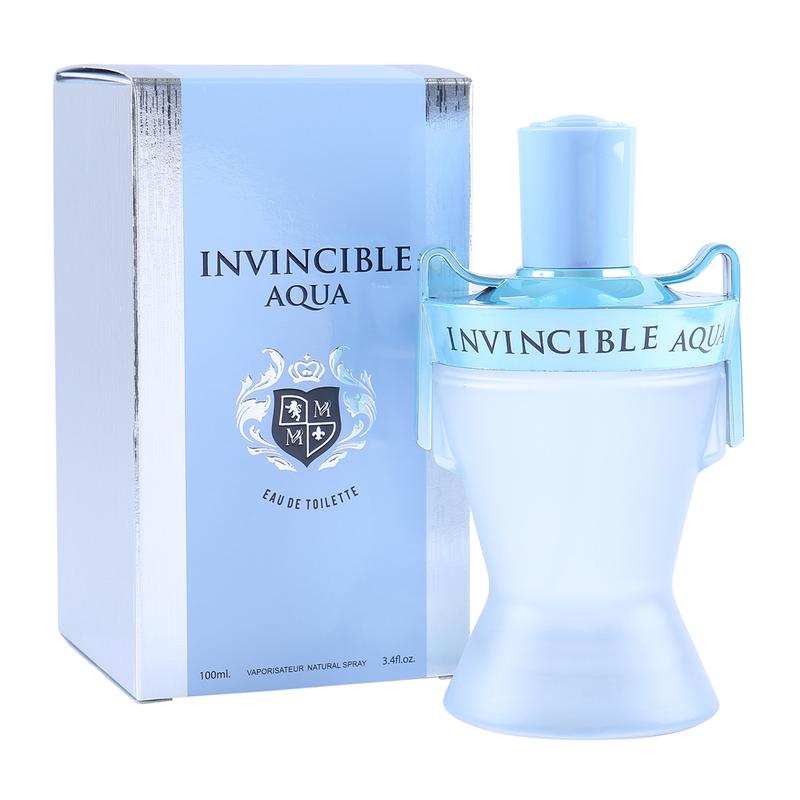 Invincible Aqua Eau De Toilette Natural Spray Cologne for Men 100ml 3.4fl.oz. - Fragrance for Men