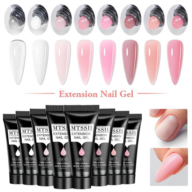 Quick Extension Gel Nail Polish Set, 1 Set Finger Prolong Construct Hard Gel & Tool Accessories, DIY Nail Art & Nail Polish Supplies