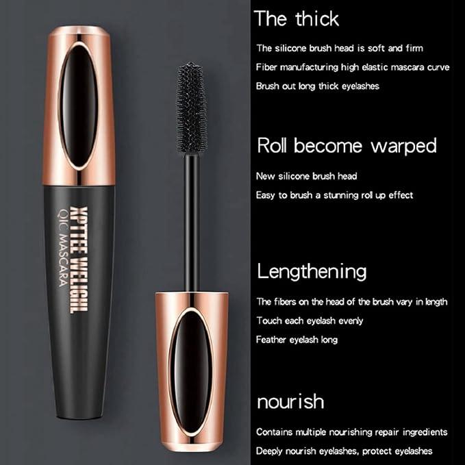 QIC XPTTEE Long-Lasting Mascara for All Lash Types, Waterproof Eyelash Cream, Volumizing and Lengthening Formula Makeup Cosmetic Makeup Cosmetic