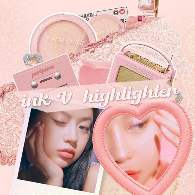 [PERIPERA Official Shop] PERIPERA Ink V Highlighter | Face Illuminator & Natural Glassy | K-beauty Bronzer Makeup Bronzer Makeup