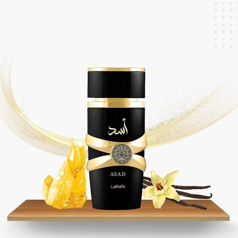 Lattafa Perfumes | Asad Unisex Fragrance - 3.4 oz - Black Pepper, Pineapple, Coffee, Patchouli, Iris, Amber, Vanilla, Dry Woods, Benzain, Labdanum