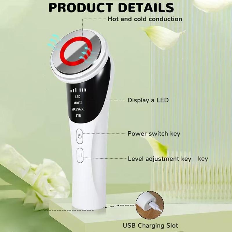 USB Rechargeable Facial Beauty Instrument, 1 Box 3 Modes Neck Face Skin Care Massager, Professional Facial Beauty Instrument for Women