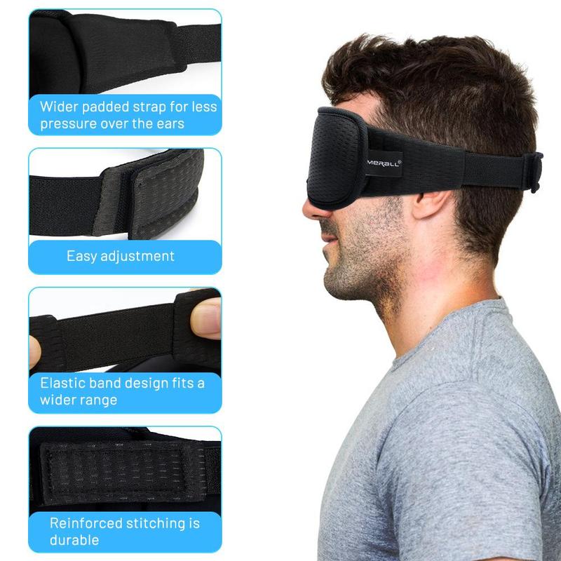 Comfort 3D Blackout Sleep Mask, Eye Mask for Sleeping, 3D Sleeping Mask for Women & Men, Comfortable & Breathable Contoured Sleep Mask, Eye Cover, Back To School Summer Must Haves, Fall Gift, Shop Tiktok Shop, Christmas Gift