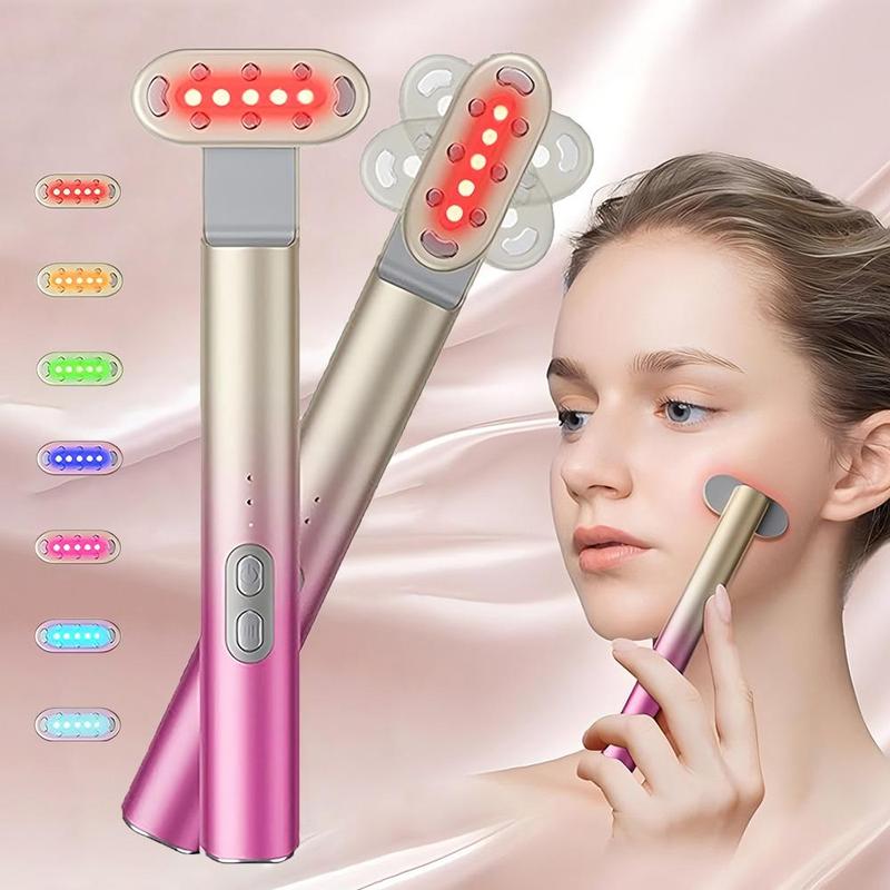 LED Beauty Wand, 7 Color LED Facial Massager, Face & Eye Skincare Equipment, Personal Care Appliances for Women & Girls