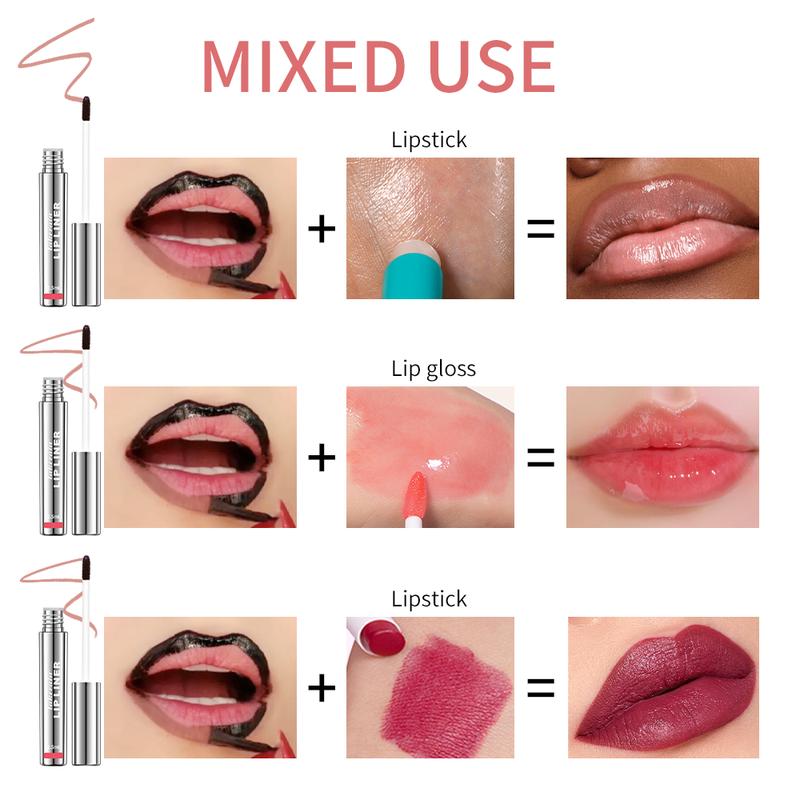 Peel Off Lip Liner -  Waterproof Matte Tattoo - Long-Lasting, Peel-Off Lip Gloss in 4 Colors | Sexy Red & Brown Shades for All Skin Types