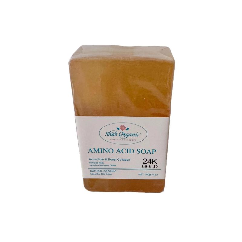 Sha's Organic Natural Amino Acid 24K Gold Soap Body Care Body Wash Nourishing Gentle Flawless Moisturizing