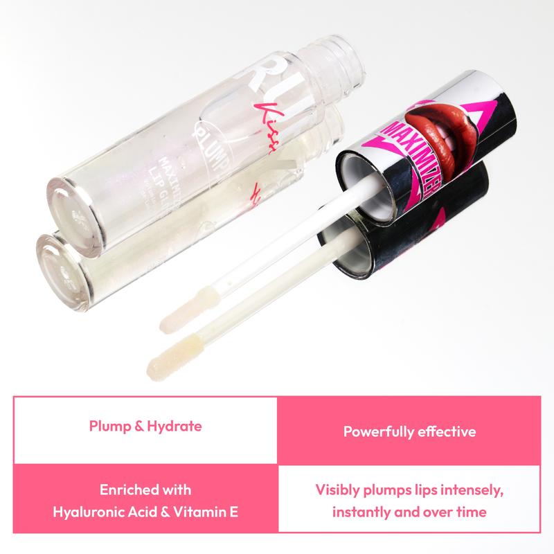 Ruby Kisses Plumping Lip Gloss, Cruelty-Free Lip Plumper, Instinct Lip Maximizer, Hydrating & Voluminous Moisturizer, High-Shine, Glossy & Smoothing