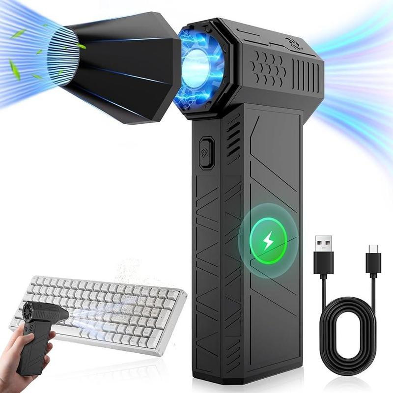 Portable Mini Jet Blower, Cordless Hair Dryer, Car Dryer Type C Rechargeable, Suitable for Cars, Computers, Keyboards, Lenses