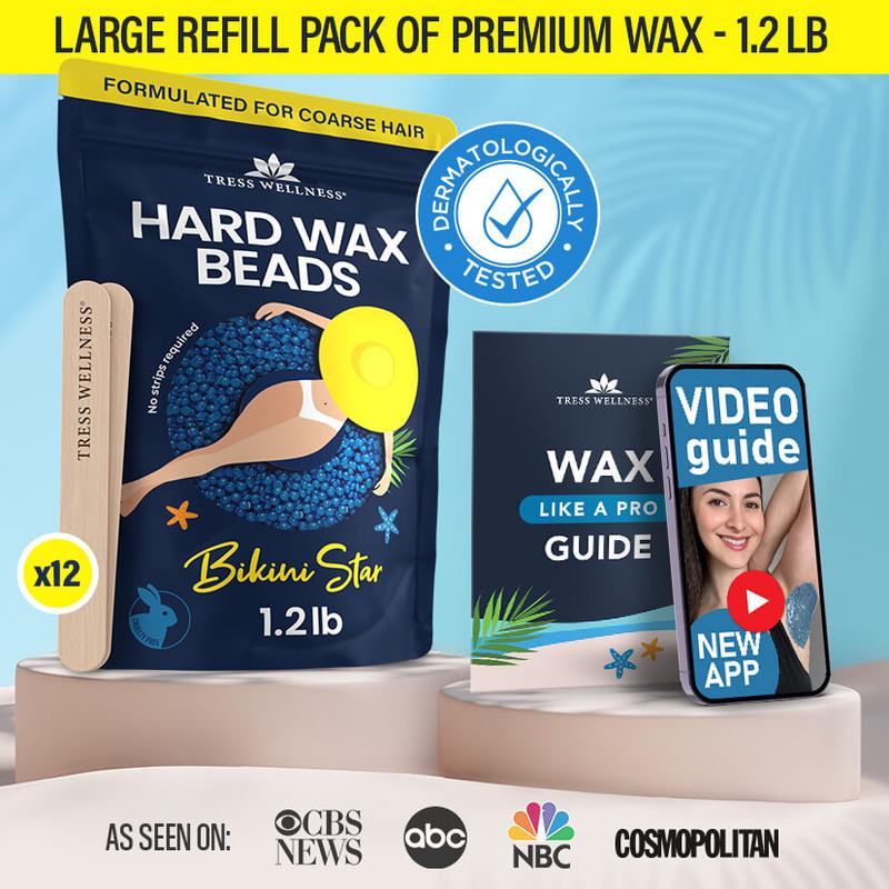 Wax Beads for Bikini & Brazilian Area Specially Formulated for Sensitive Areas | Waxing | Body Care | Bikini and Brazilian Waxing Hard Wax Beads | Hard Wax Beads for Waxing | Hair Removal