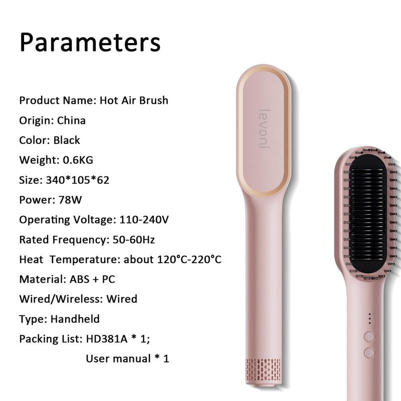 Professional Hair Straightener Brush, 1 Box Adjustable Temperature Hair Straightening Comb, Hair Styling Tool for Women & Men