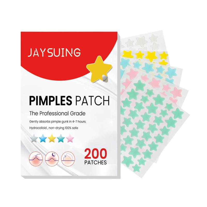 Mixed Size Star Shaped Acne Patch, 200pcs set Acne Cover Sticker, Professional Skincare Product for Women & Girls