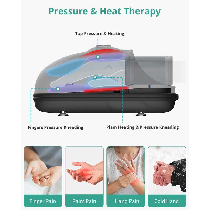 Medcursor Hand Massager, Cordless Hand Massager Machine with Heat for Hand Relax, Gifts for Women Men - Comfort Sensitive