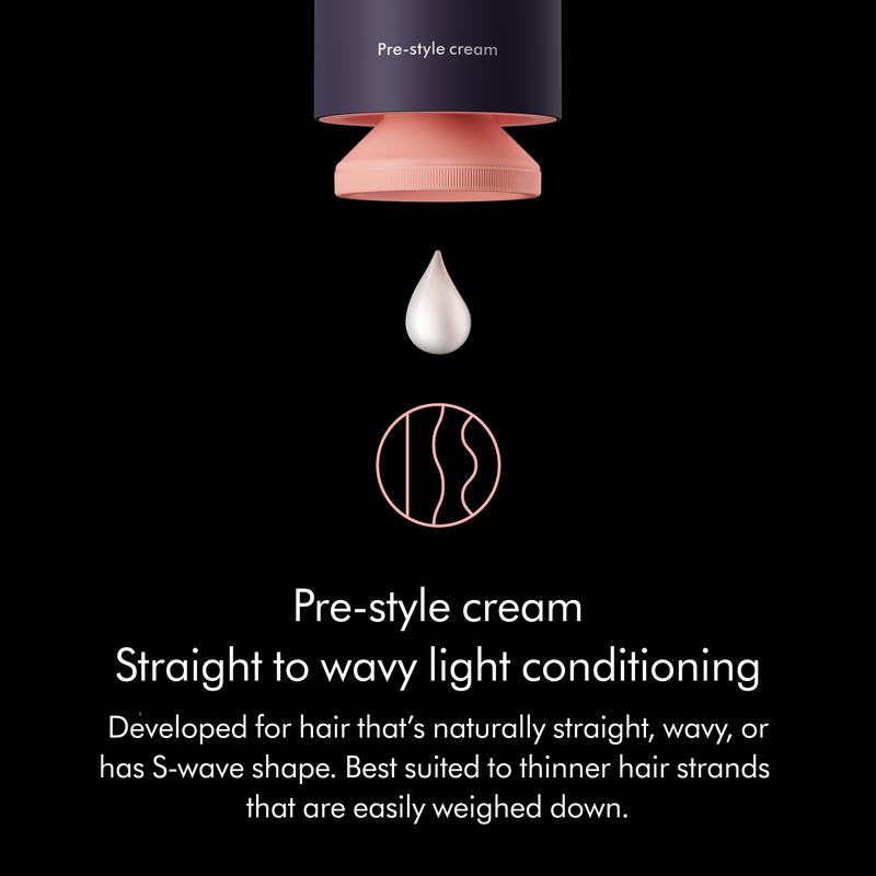 Dyson Chitosan™ Pre-style cream mini, Straight to Wavy, Light Conditioning, 15ml