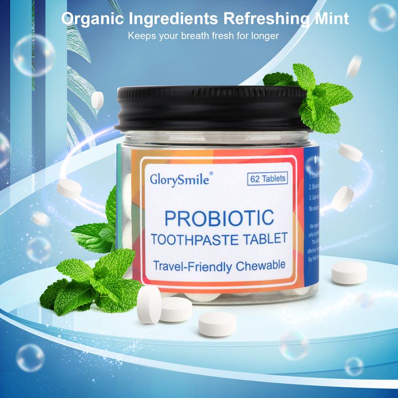 Toothpaste Tablets, Fluoride Free & Eco Friendly, Travel Mouthwash Tablets, Sensitive Toothpaste Bites Kids Adults, Chewable Toothpaste Tablet