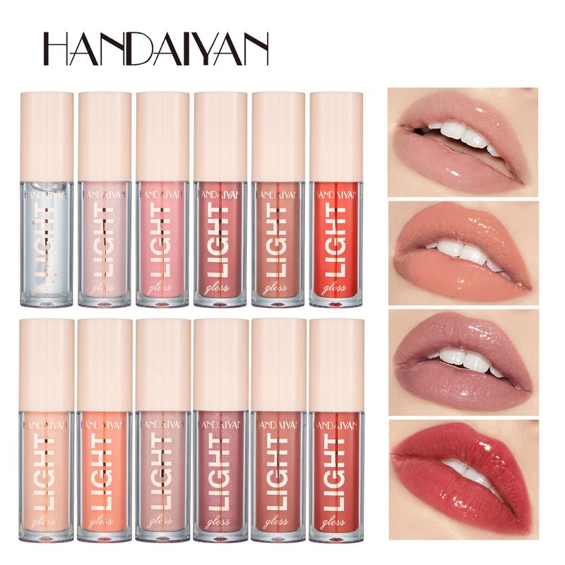 Christmas gift Nude Pink Lip Gloss Kit Shine Gloss and Moisturizing,Lip Plumping Lip Gloss Pack Bulk Liquid Lipstick for Women Girls-Set