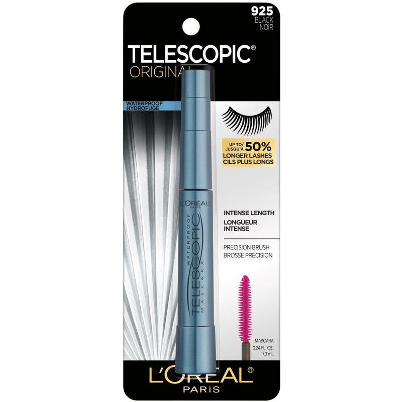 L'Oreal Paris Telescopic Original Waterproof Lengthening Mascara, Black, 0.24 fl oz