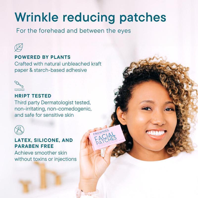 Frownies Facial Patches for Wrinkles on the Corner of Eyes & Mouth - Hypoallergenic Anti-Wrinkle Face Tape - Wrinkle Patch to Smooth & Soften Crow’s Feet & Smile Lines - For Overnight Use, 144 Patches