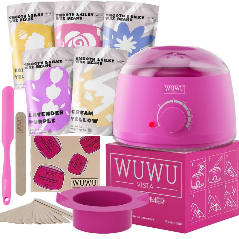 Waxing Kit, 1 Set Hair Removal Wax Warmer Kit for Face & Body, Waxing Supplies for Women & Men, Waxing Kit for Home Use