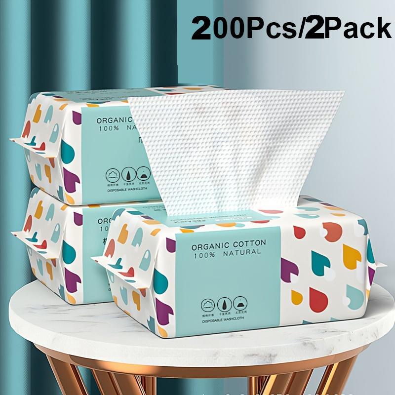 Disposable Face Towel, 100pcs pack Soft Multi-purpose Makeup Remover Disposable Face Towel, Disposable Face Cleaning Towel for Home Outdoor Travel