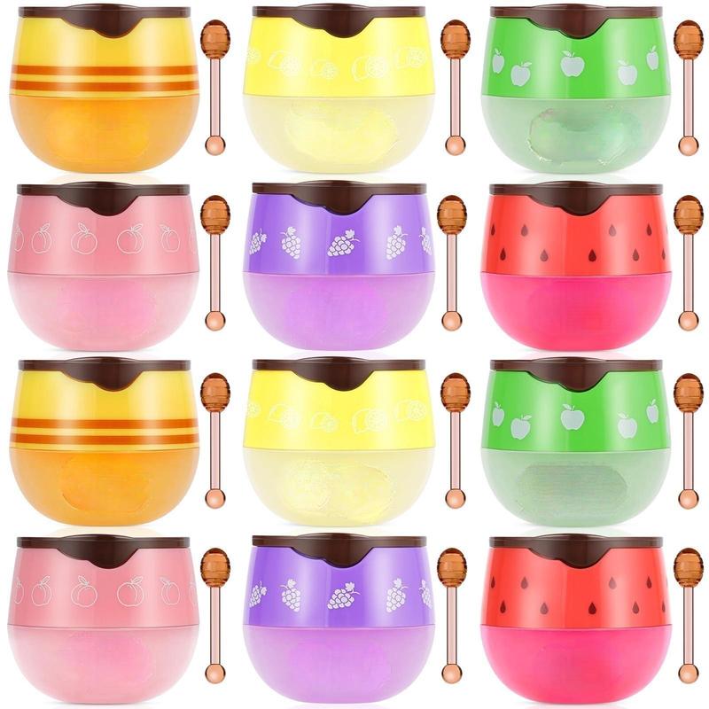 Bee Lip Balm Honey Jar 12pcs, Moisturizing Lip Mask Overnight, Moisturizing Lip Sleeping Mask Prevents Dryness and Cracking, Reduces Lip Lines