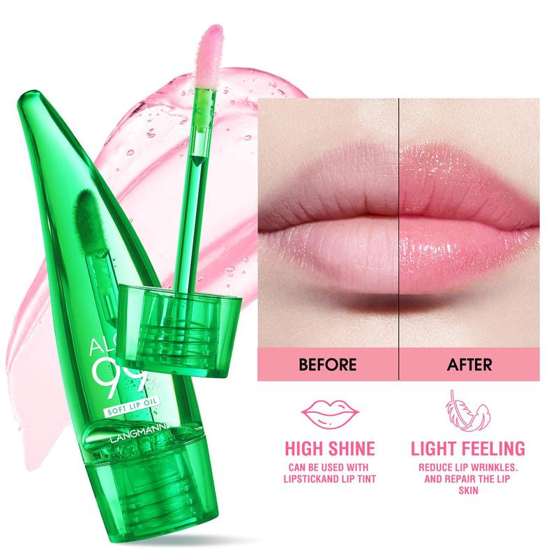 Aloe Vera Lip Oil, Long Lasting Moisturizing Lip Gloss, Natural Color Changing Lip Oil, Hydrating Lip Balm, Plumping Lip Oil Lip Stick, Lip Care Product, Christmas Gift