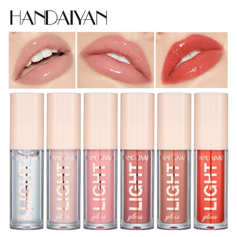 Christmas gift Nude Pink Lip Gloss Kit Shine Gloss and Moisturizing,Lip Plumping Lip Gloss Pack Bulk Liquid Lipstick for Women Girls-Set