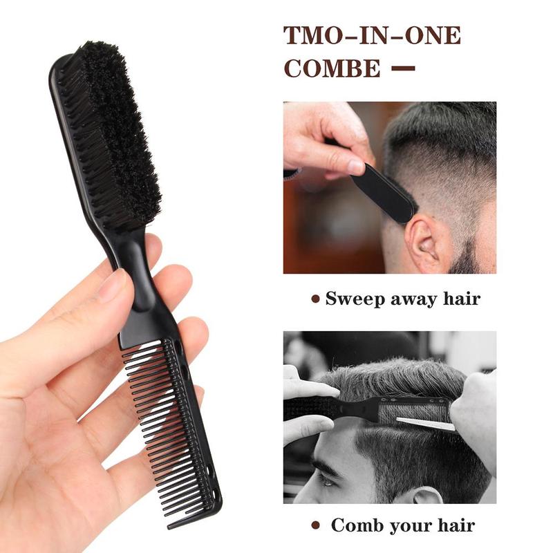 Portable Hair Styling Brush Set, 3 Counts Beard Hair Styling Comb Set, Professional Heatless Hair Styling Tool for Men & Women & Hairdresser, Christmas Gift