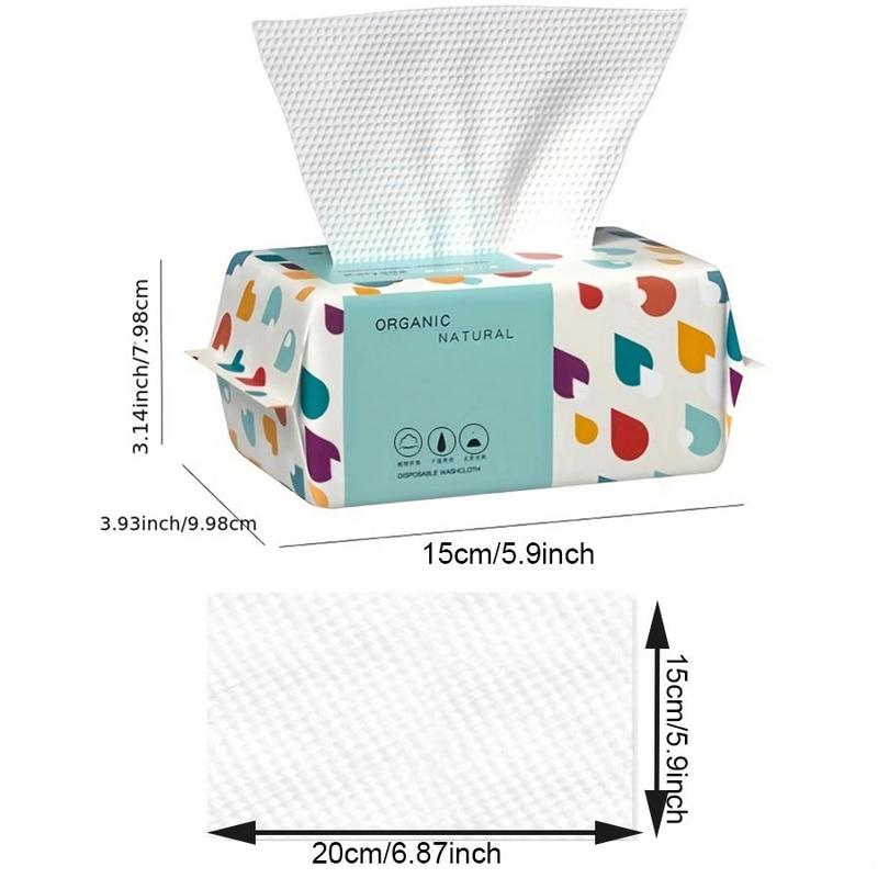 Disposable Face Towel, 100pcs pack Soft Multi-purpose Makeup Remover Disposable Face Towel, Disposable Face Cleaning Towel for Home Outdoor Travel