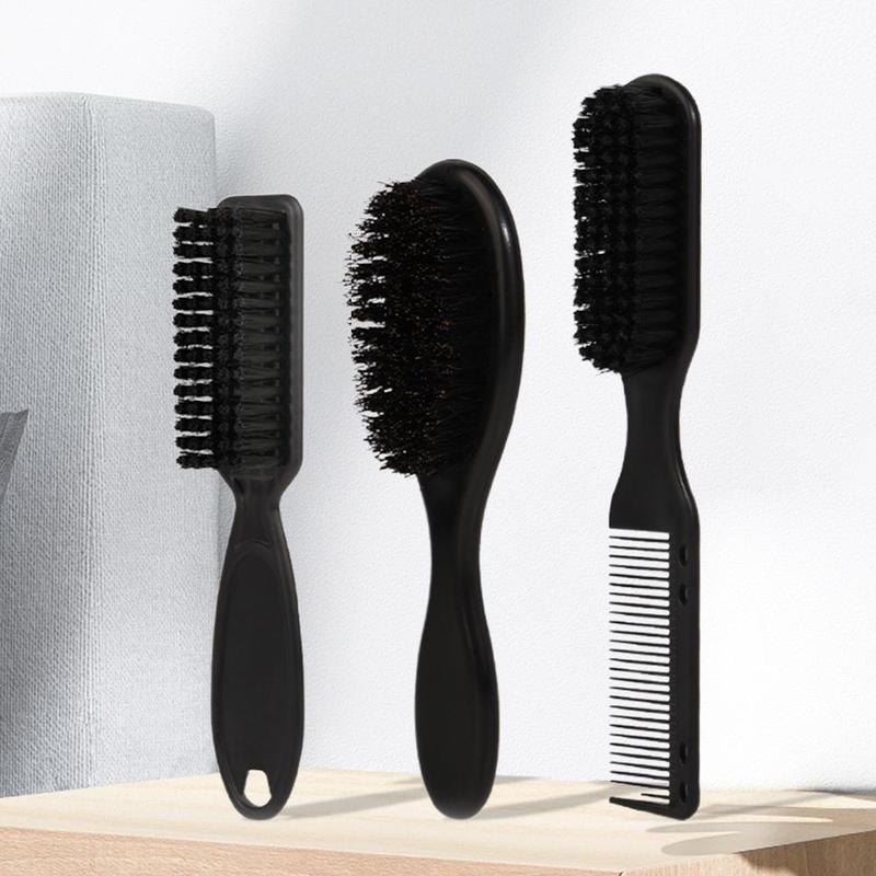 Portable Hair Styling Brush Set, 3 Counts Beard Hair Styling Comb Set, Professional Heatless Hair Styling Tool for Men & Women & Hairdresser, Christmas Gift