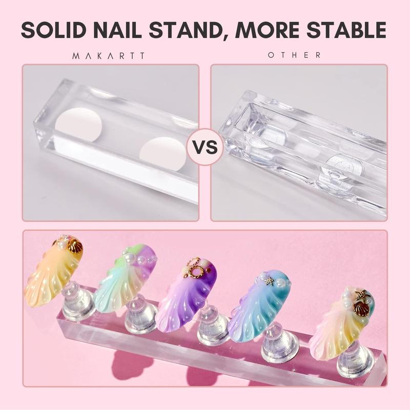 Makartt Magnetic Nail Stand - Press On Display and Painting Holder Nail Art Nail Care