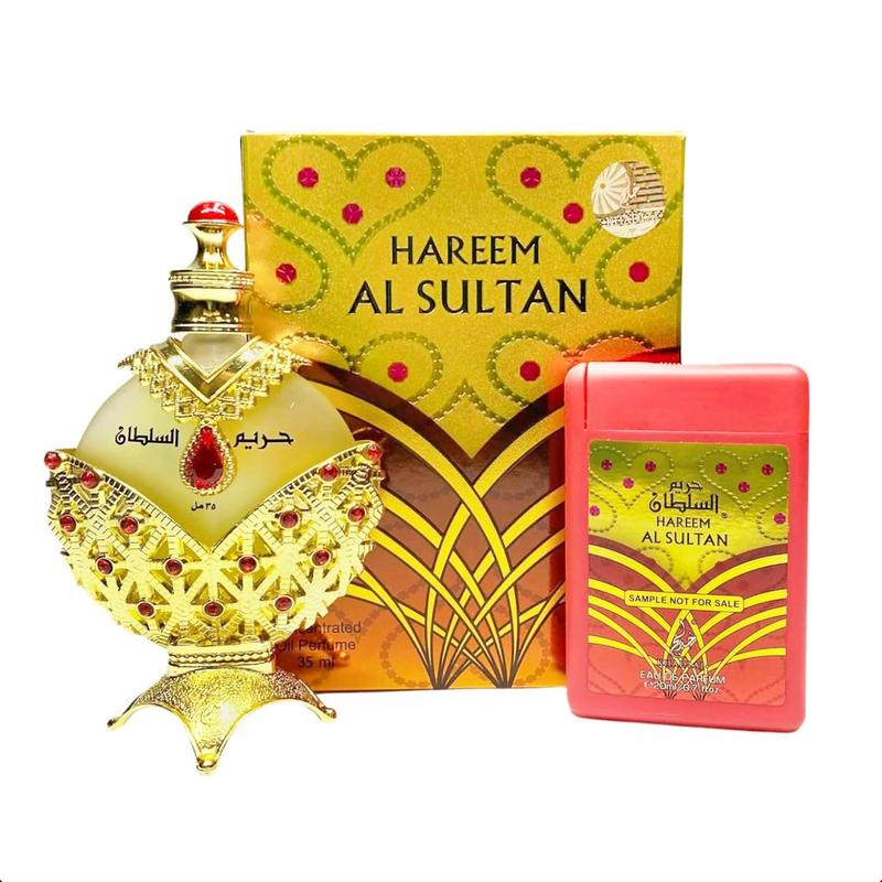 KHADLAJ Hareem Al Sultan Gold Perfume Oil Concentrated for Women, 1.18 Oz   35 ml