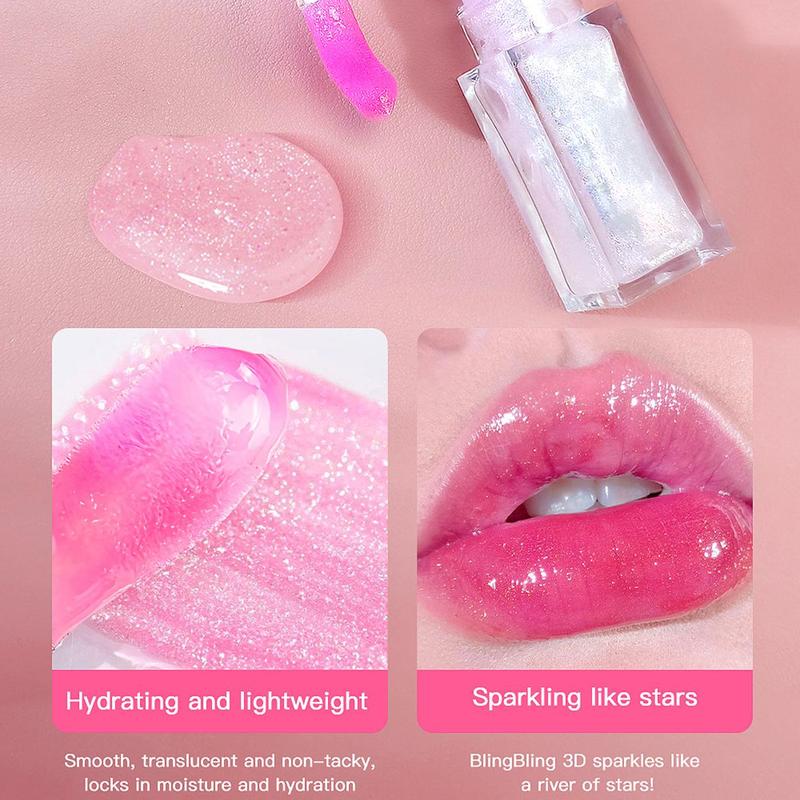 Juicy Temperature Color Changing Lip Oil, Long Lasting Moisturizing Tinted Lip Gloss, Glitter Glossy Lip Glaze Stick, Plumping Lip Oil, Hydrating Liquid Lipstick for All Occasions Makeup,  Lip Tint