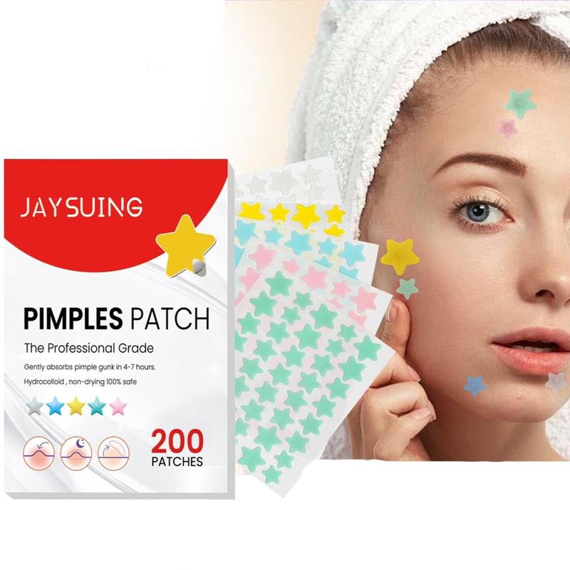 Mixed Size Star Shaped Acne Patch, 200pcs set Acne Cover Sticker, Professional Skincare Product for Women & Girls