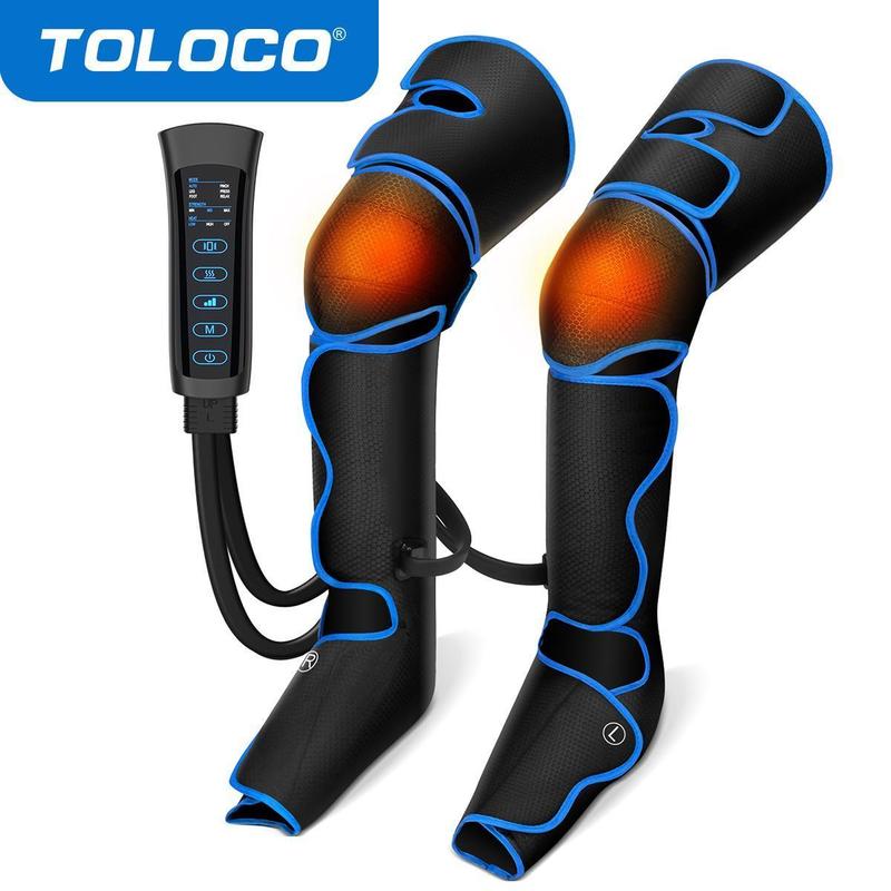 TOLOCO Leg Massager: 6 Modes & 3 Vibration Settings for Enhanced Circulation, Ultimate Comfort, and Relaxation