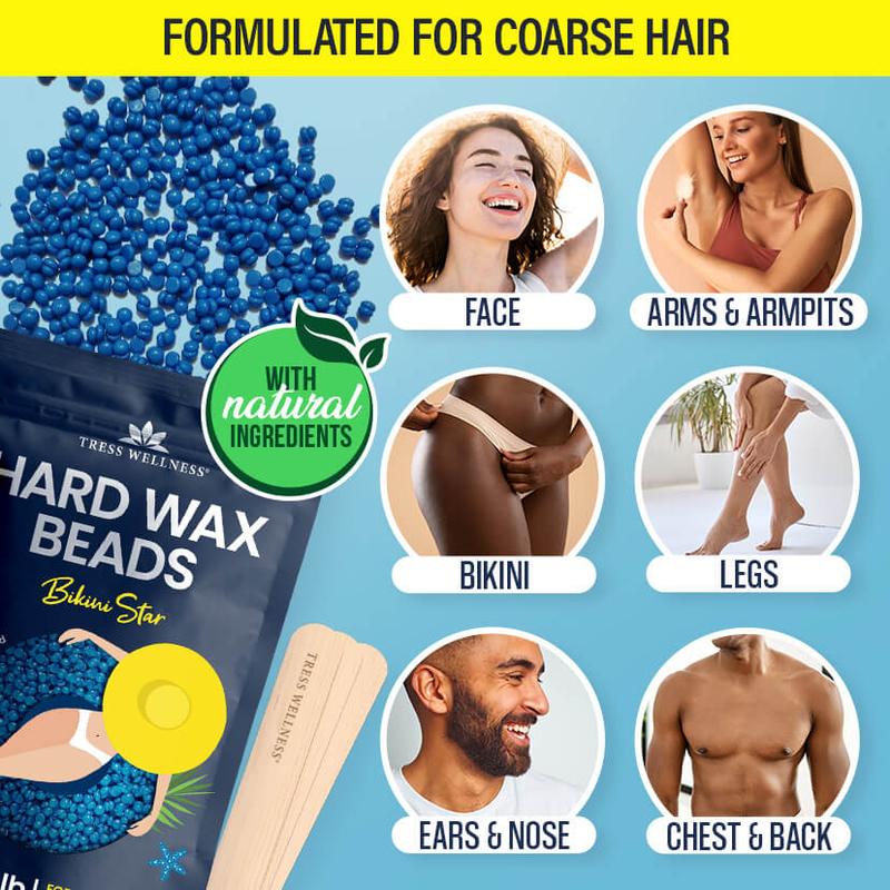 Wax Beads for Bikini & Brazilian Area Specially Formulated for Sensitive Areas | Waxing | Body Care | Bikini and Brazilian Waxing Hard Wax Beads | Hard Wax Beads for Waxing | Hair Removal