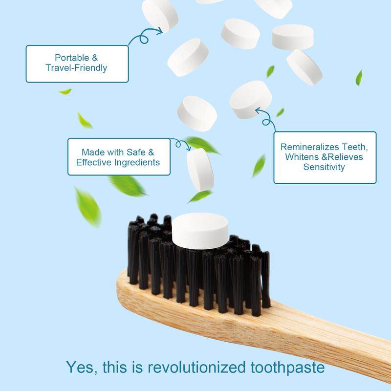 Toothpaste Tablets, Fluoride Free & Eco Friendly, Travel Mouthwash Tablets, Sensitive Toothpaste Bites Kids Adults, Chewable Toothpaste Tablet