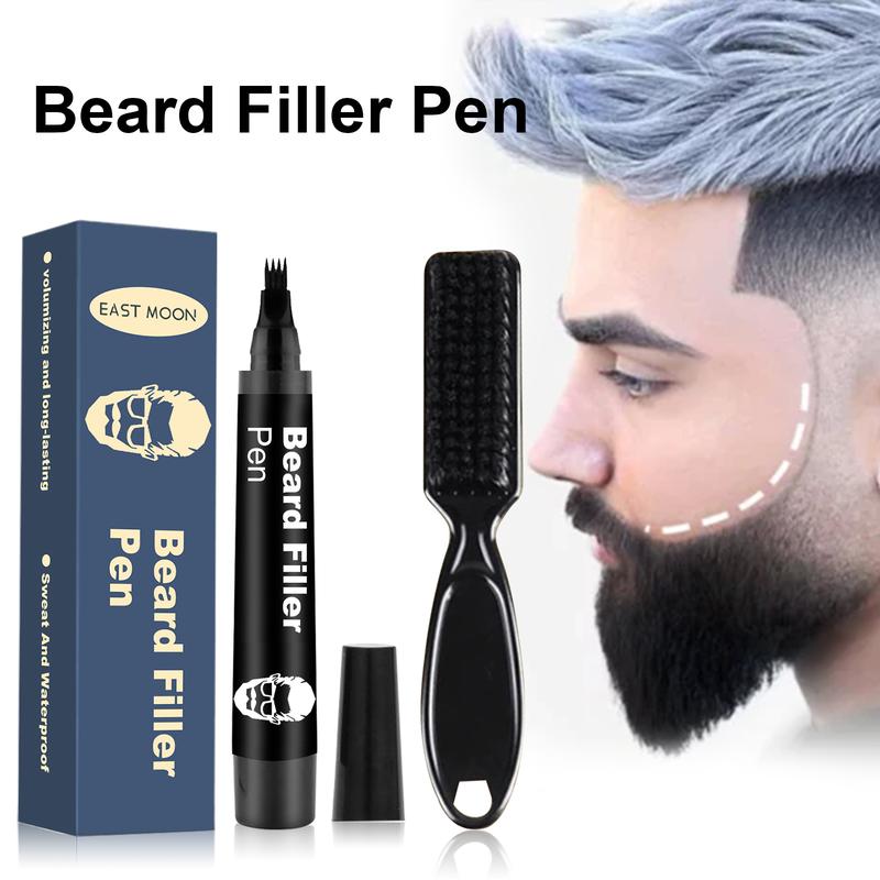 The East Moon Beard Filler pen is removable and easy to use to create a thick beard hairline