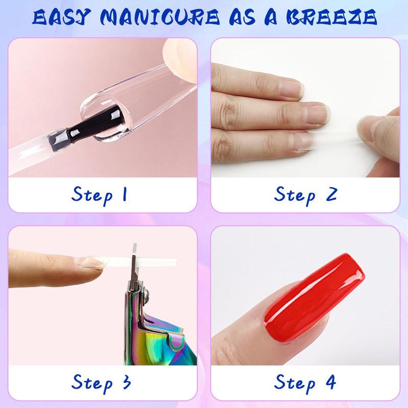 Acrylic Nail Cutter with Magnet Sizer & Length Measurement,Adjustable Stainless Nail Trimmer for Salon Home Nail Art, Professional Nail Clippers for Precise Manicures (Rainbow) , Nail clippers , Nail fungus