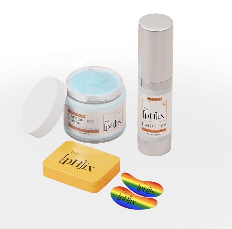 {TikTok Exclusive} the pHix Tightening + Brightening Bundle - Reusable Eye Masks + Philler Tightening Peptide Serum + Caffeine Eye Cream for Dark Under Eyes and Puffy Under Eyes Skincare Gift Skincare Gift