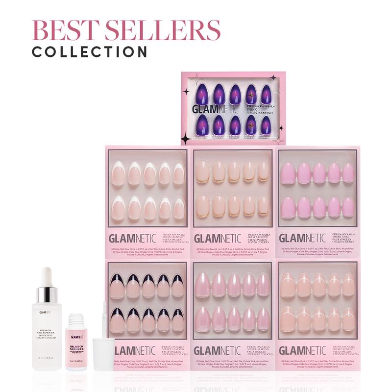 Glamnetic | Best-Sellers Press-On Nails Collection - Nail Glue & Remover