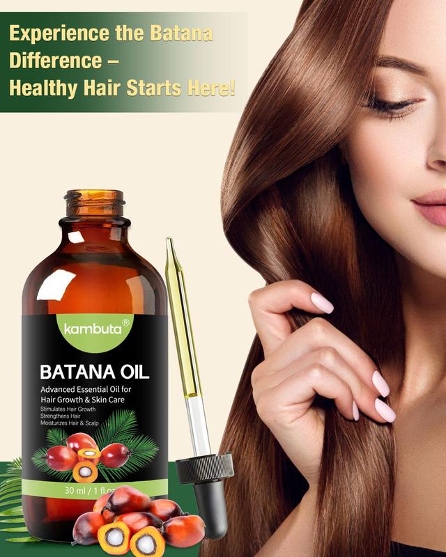 (Christmas Special Offer)Kambuta Batana oil hair & scalp serum set for hair growth healthier SourcedBatana oil-Moisturize Scalp,Restore Dry Damaged Hair Haircare Comfort