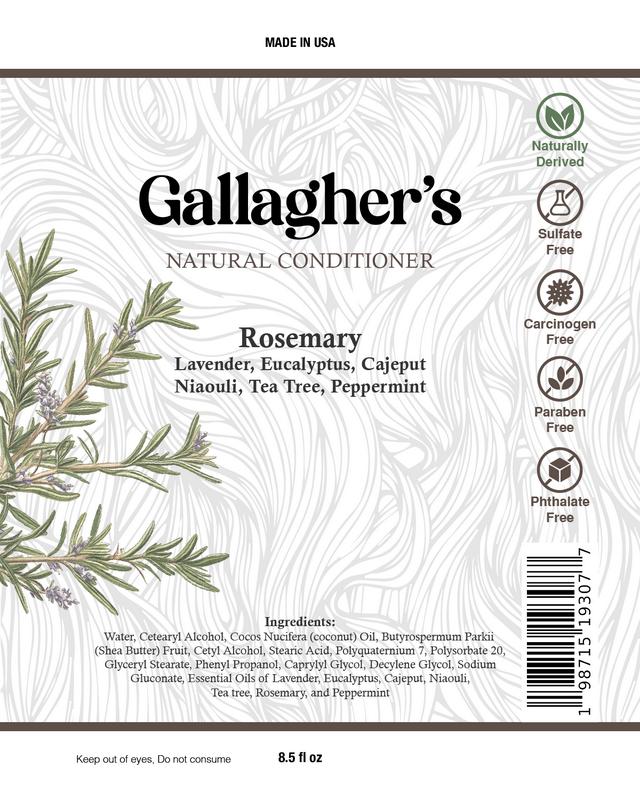 Gallagher's Rosemary Natural Conditioner |  Essential Oil Blend