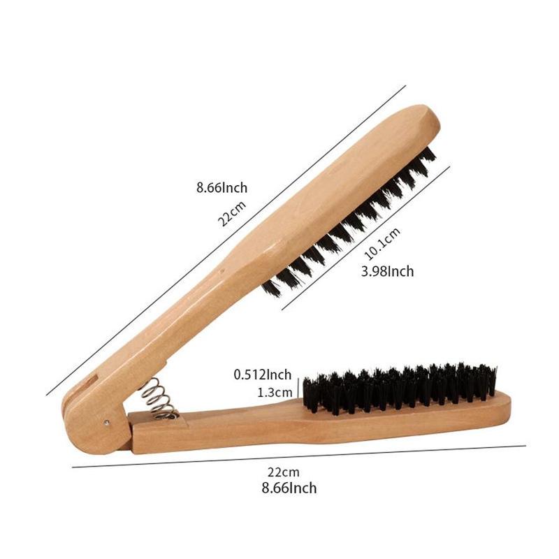 V-shaped Hair Straightening Comb, 1 Count Natural Straightening Hair Comb, Professional Haircare Styling Tool For Home & Salon Use, Christmas Gift