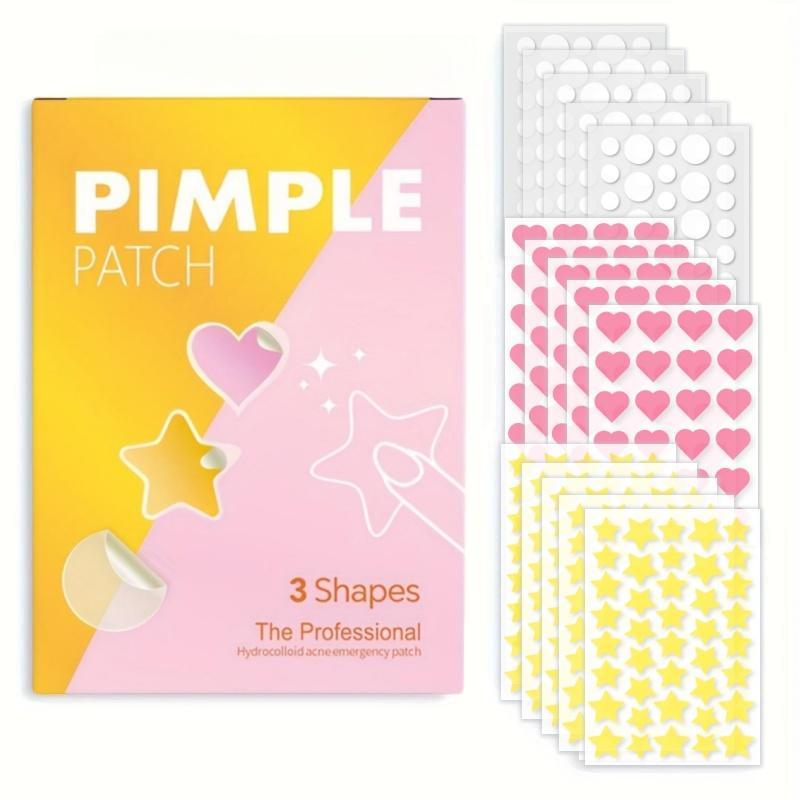 Star & Heart Shaped Acne Patches, 500pcs box Hydrocolloid Acne Cover Patches, Skin Care Products for Women & Men, Christmas Gift