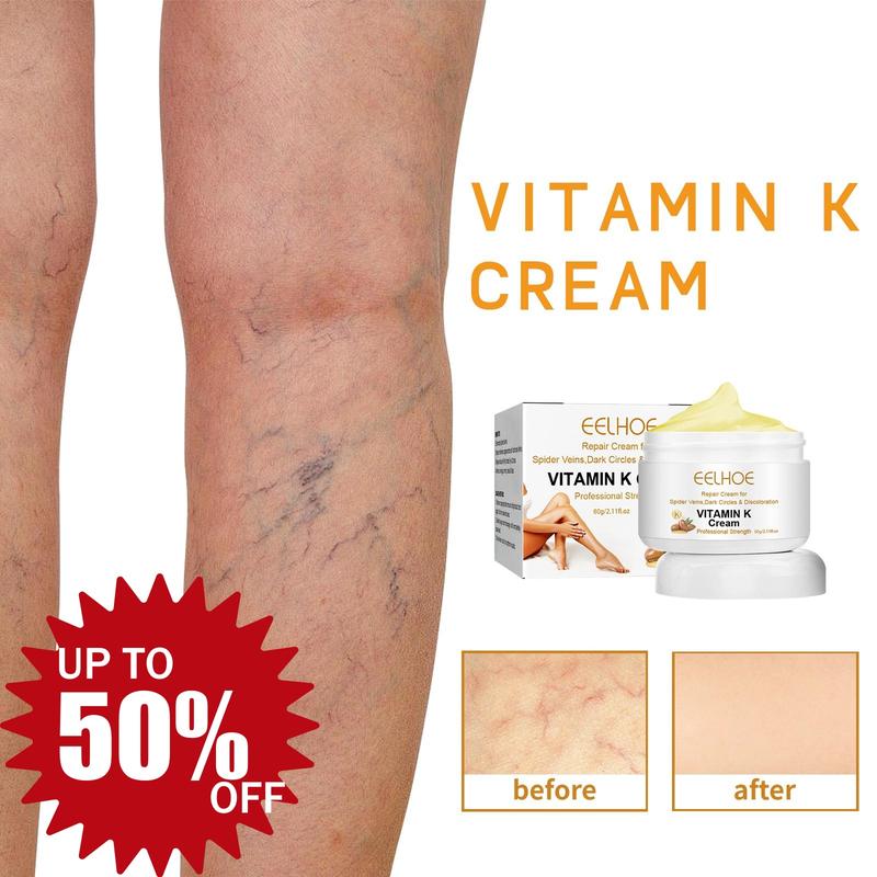 Black Friday EarlySales! Vitamin K Cream& Varicose Vein Repair & Soothing Cream #Vitamin K1+Hyaluronic Acid+Shea Butter #Enhance Moisturization #Massage Cream #Premium Formula for Bruises, Spider Veins, Dark Circles, Eyes, and Faces-60g