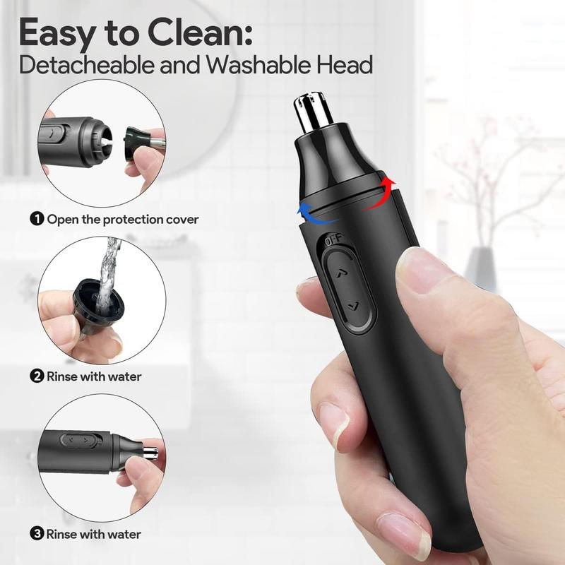 Ear and Nose Hair Trimmer Clipper, 1 Count Electric Painless Nose Hair Trimmer for Men and Women