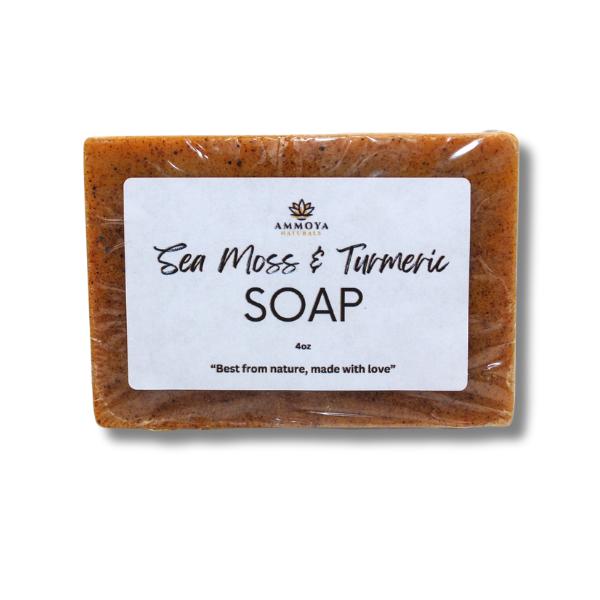 Sea Moss and Turmeric Soap Bar, Face and Body